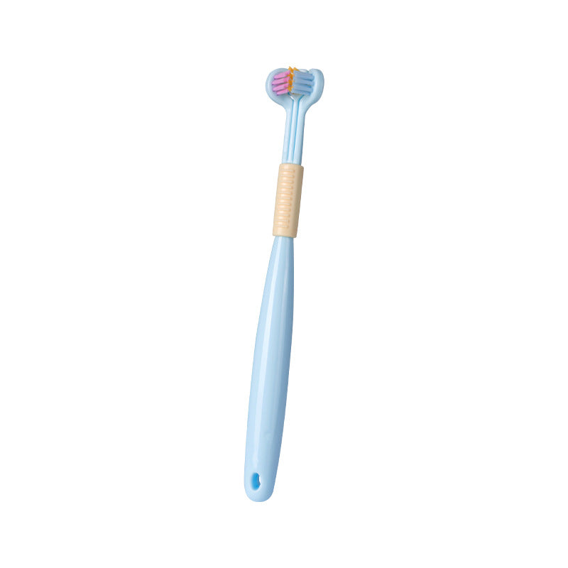 Three-sided Macaron Soft Bristle Toothbrush Care Safety Toothbrush Teeth Deep Cleaning Portable Travel