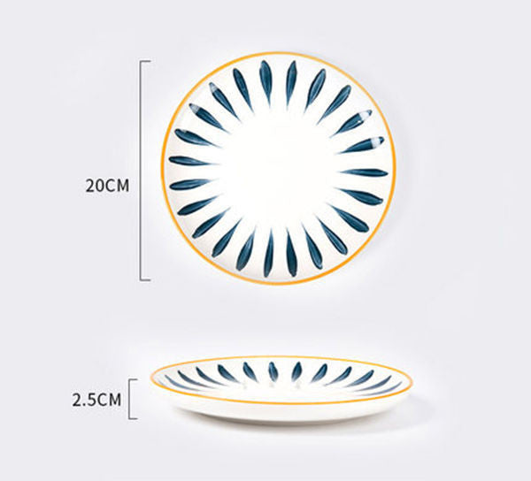 Four Home Steak Western Dinner Plates