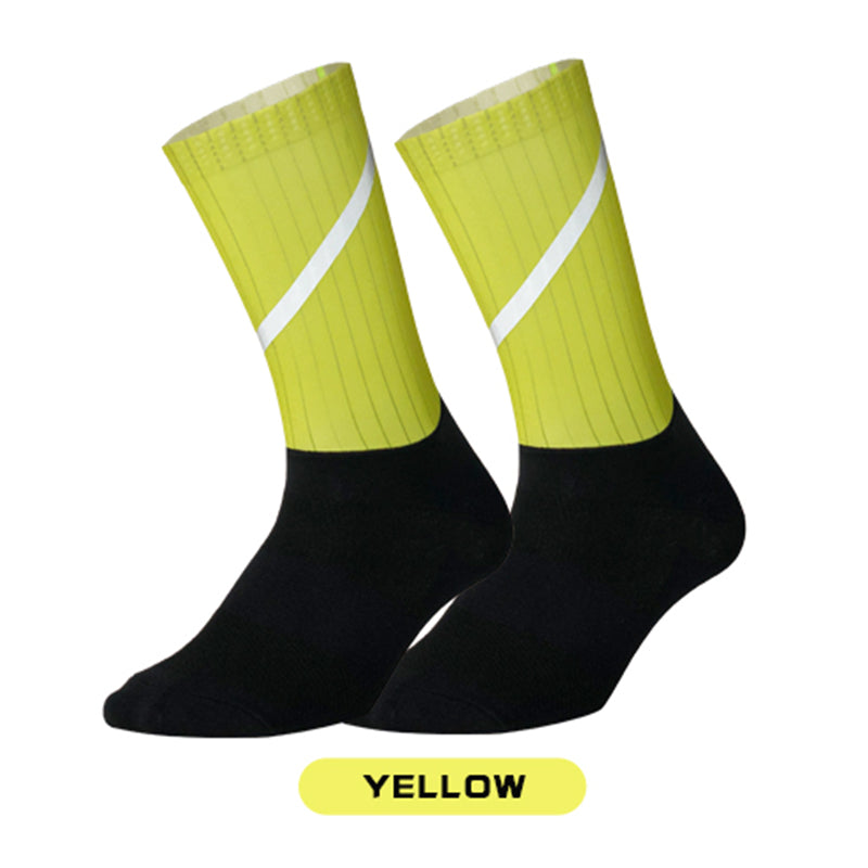 Sport profession Cycling Socks Men Anti Slip Seamless Aero Bike Wearproof Road Bicycle Socks  Reflective Safety Sock