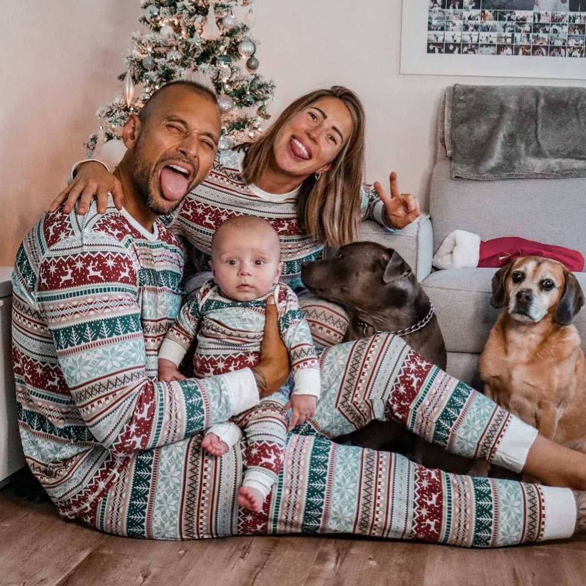 Christmas Home Wear Family Pajama Sets