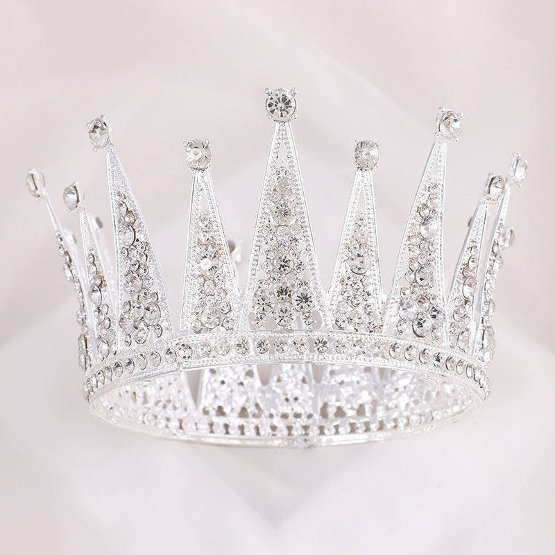 Alloy Retro Round Bridal Crown Hair Ornament