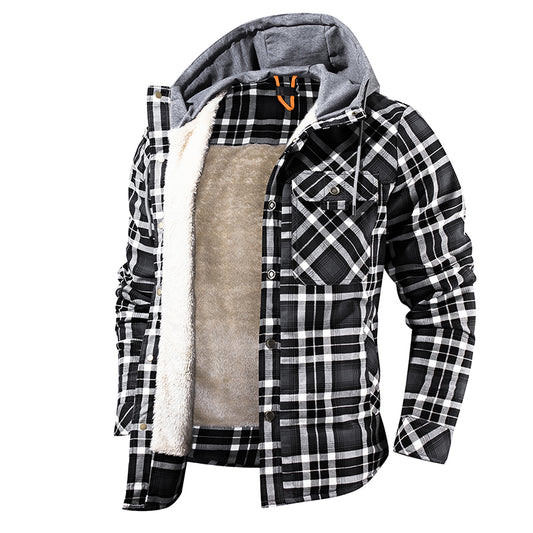 Lumberjack Plaid Hooded Jackets For Men