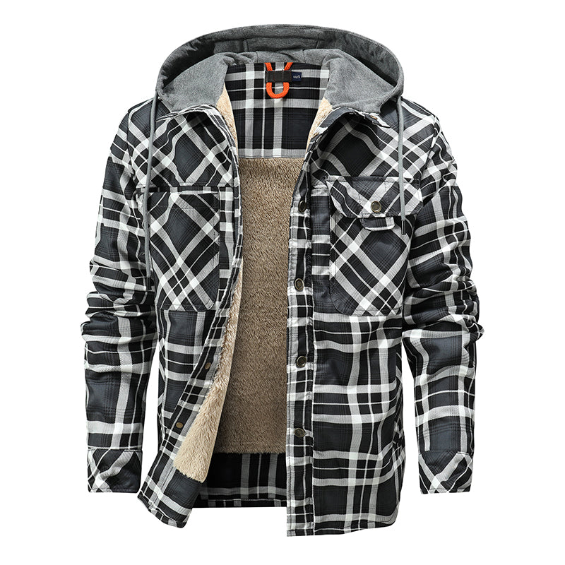 Lumberjack Plaid Hooded Jackets For Men