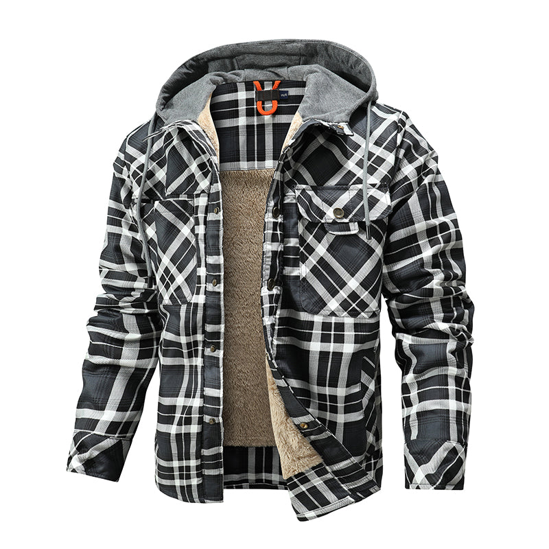 Lumberjack Plaid Hooded Jackets For Men