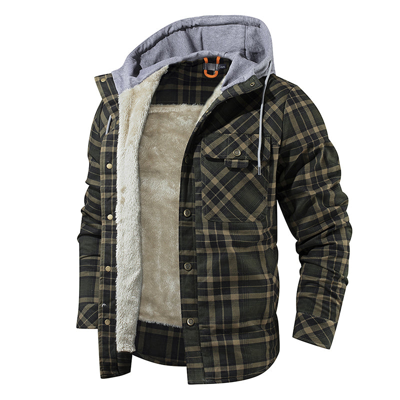 Lumberjack Plaid Hooded Jackets For Men