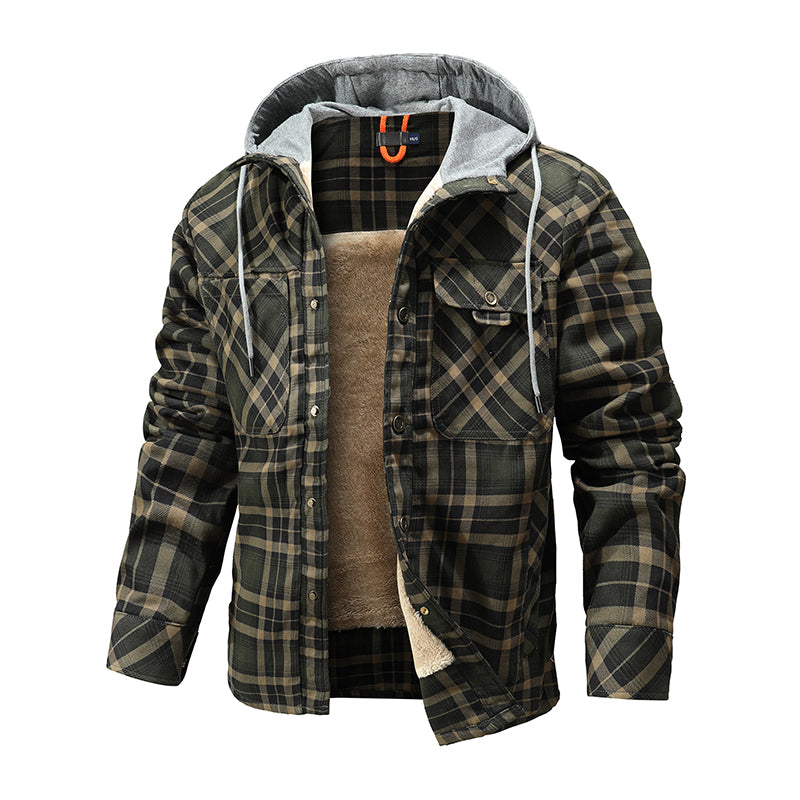 Lumberjack Plaid Hooded Jackets For Men