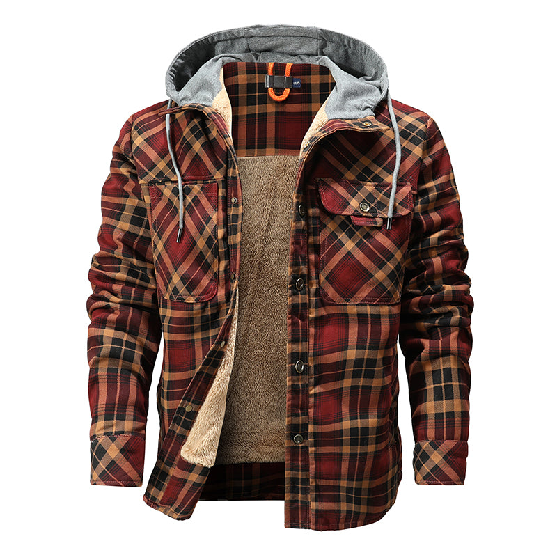 Lumberjack Plaid Hooded Jackets For Men