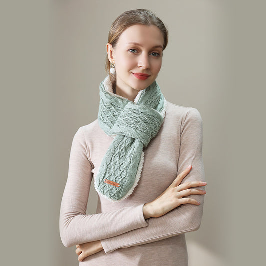 USB Electric Heating Scarf Knitted Jacquard for women