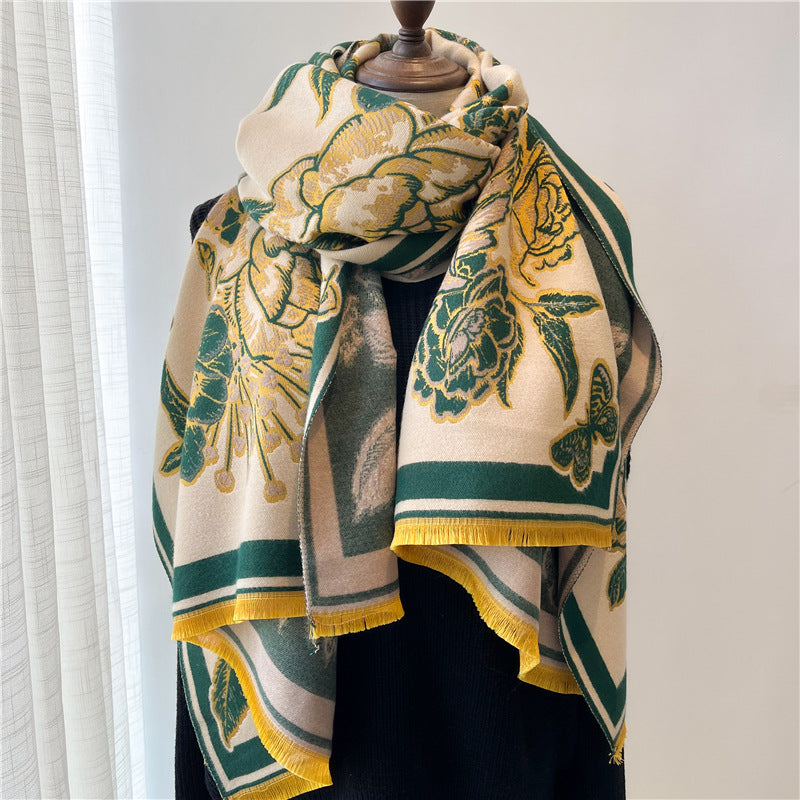 Artificial Cashmere and Vintage Ethnic Style  Scarf for women