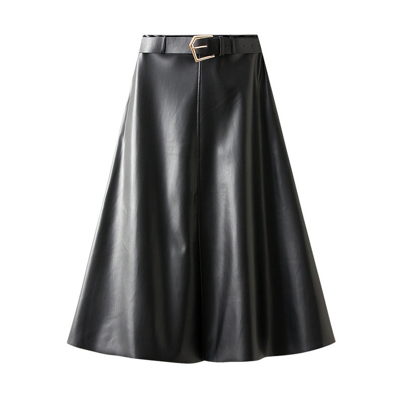 Retro Patchwork Autumn High Waist Skirts For Women