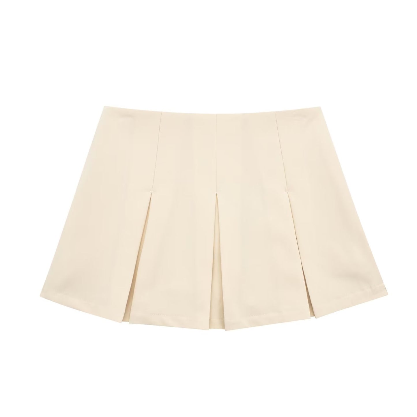 High Waist Wide Pleated Solid Color Skirts For Women