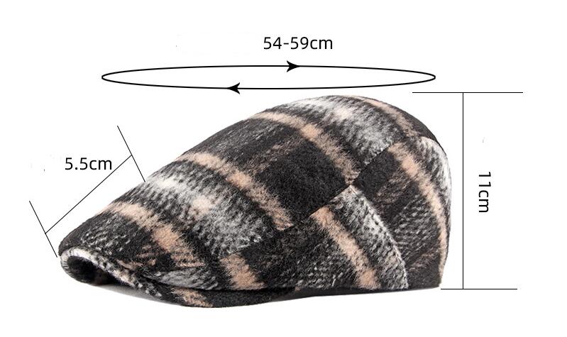 British Retro Woolen Niche Casual Hat for women