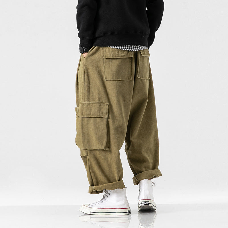 Straight Wide Leg Cargo Pant For Men