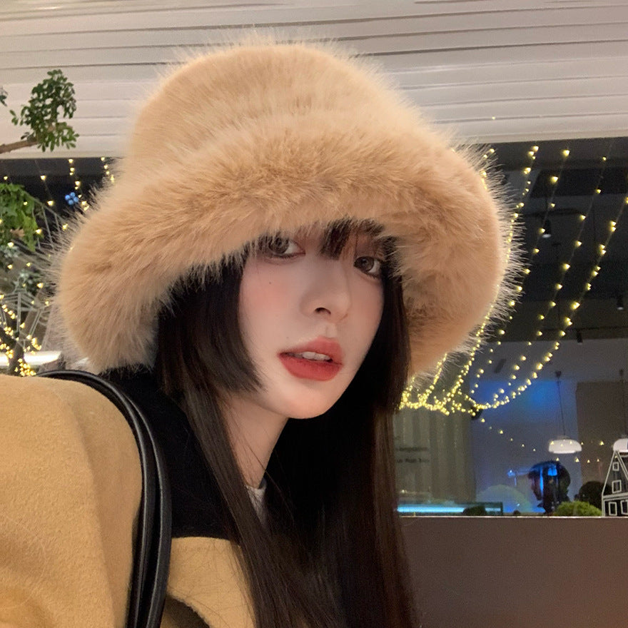 High-end Face-looking Small Warm Ear Protection Mink Hat For Women