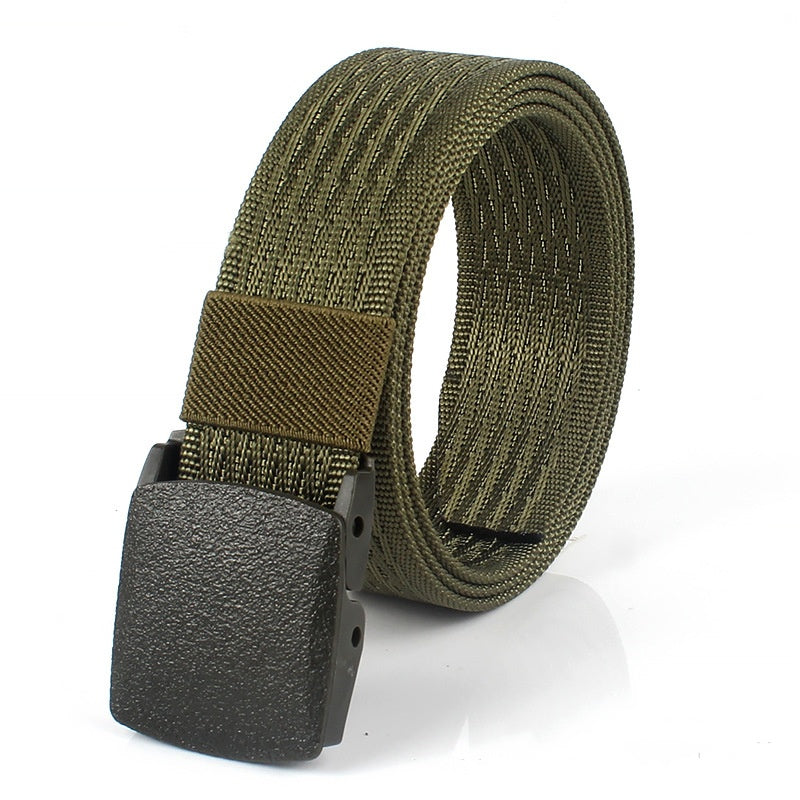 Canvas Belt Metal-free Smooth Buckle Tactical Belt for women