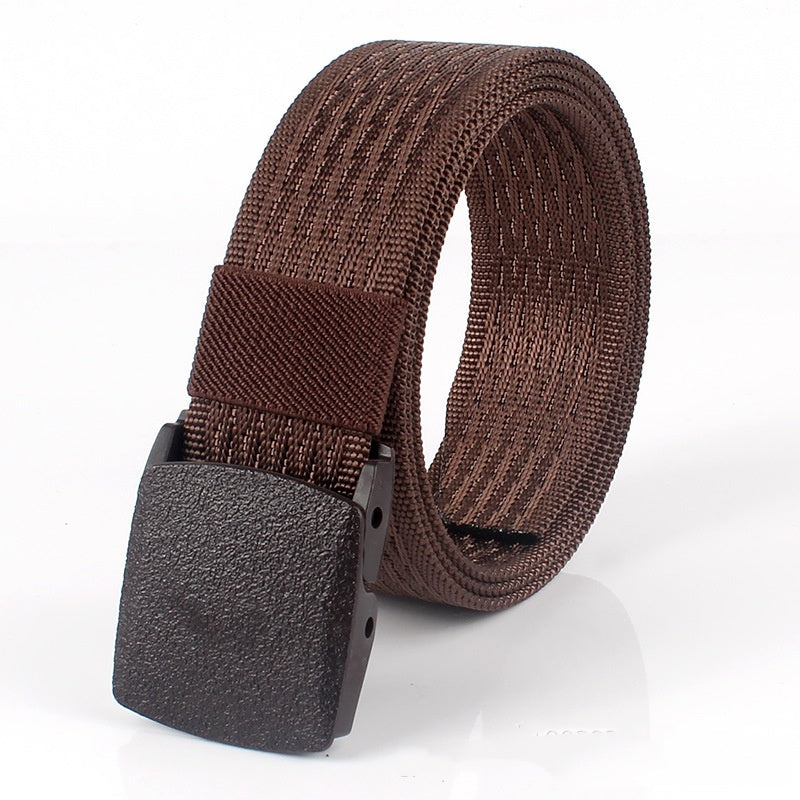 Canvas Belt Metal-free Smooth Buckle Tactical Belt for women