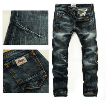 Vintage Men Dark Jeans For Men