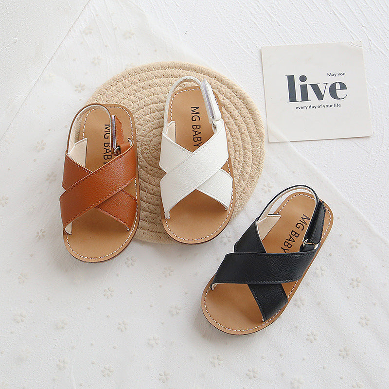 cross slip sandals for boys