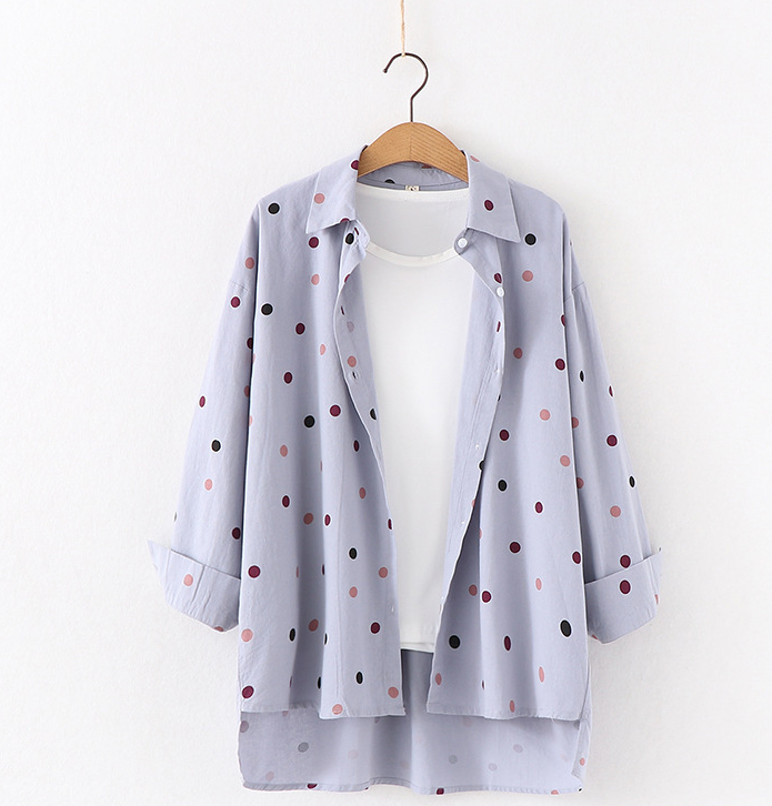 Polka Dot Print Blouse For Women