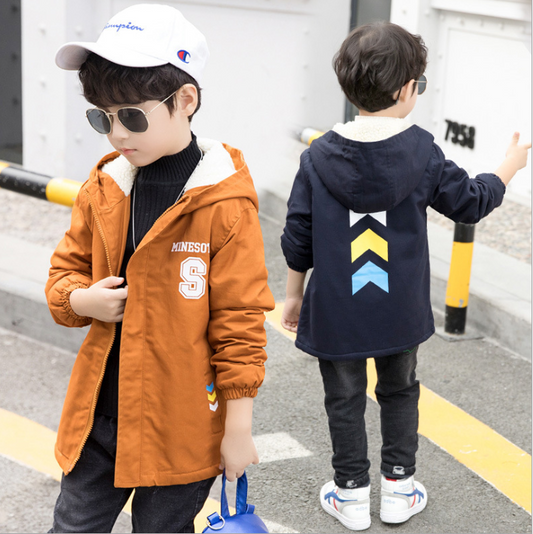korean velvet winter jacket for boys