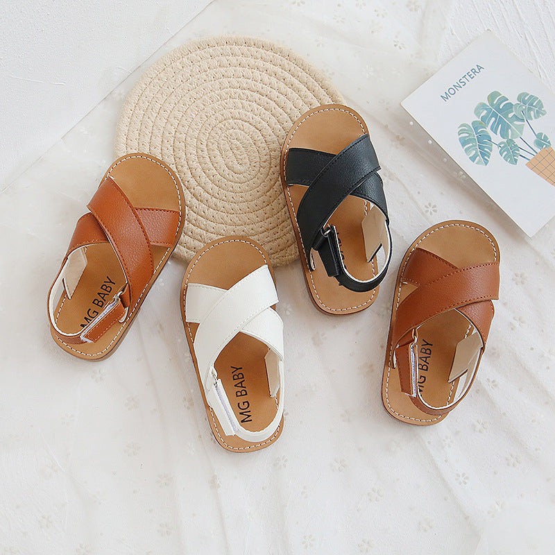 cross slip sandals for boys