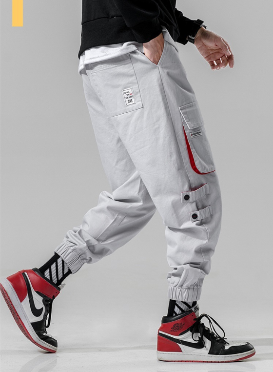 Elastic Waist Punk Cargo Pant For Men