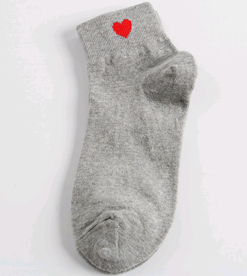 Socks Cotton Heart Shaped Socks Love Cute Short Socks for Women