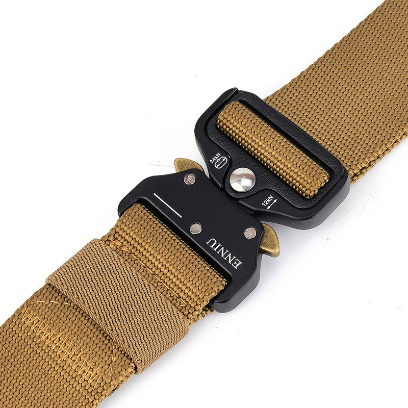 Buckle outdoor safety outer belt quick-drying pure nylon pants belt training belt