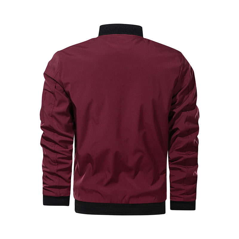 Polyester Bomber Zipper Jacket For Men