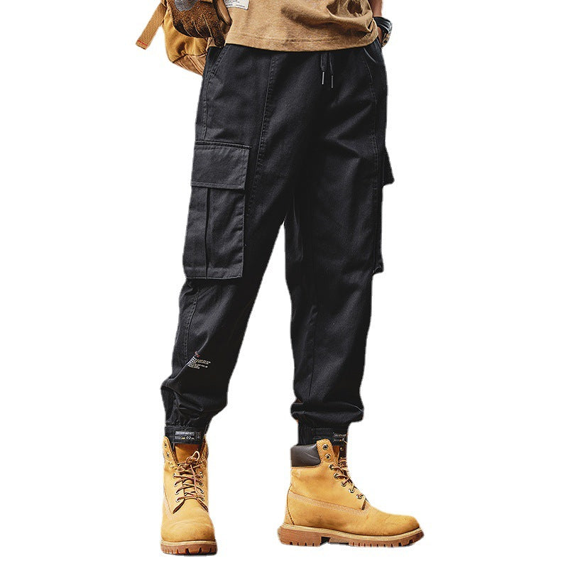 Loose Straight Heavy Cargo Pants  For Men