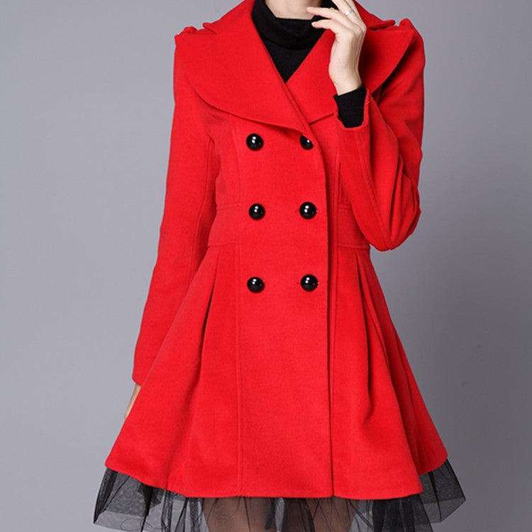 Mid-length Double Breasted Overcoat for women