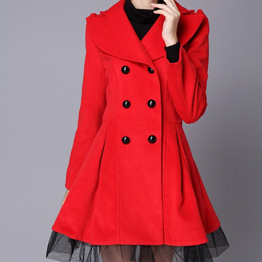 Mid-length Double Breasted Overcoat for women