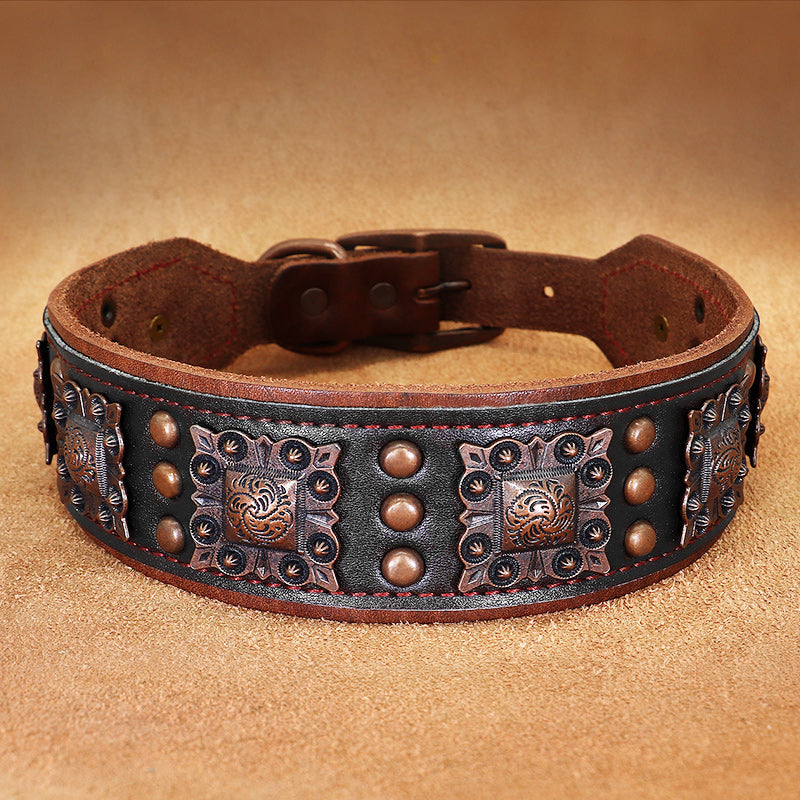 Dog Bite-proof Rivet Collar For Medium And Large Dogs