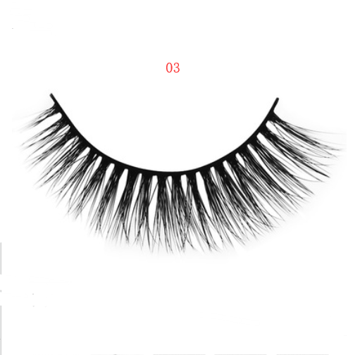 3D mink eyelashes 3 pairs of natural fiber long false eyelashes