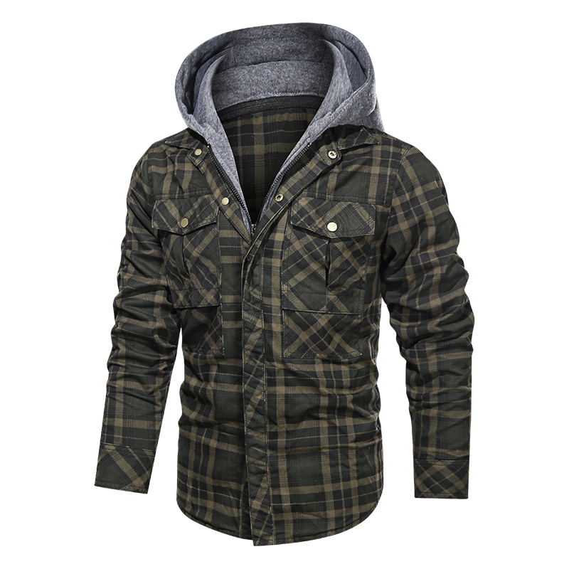 Thick Winter Detachable Hooded Jackets For Men