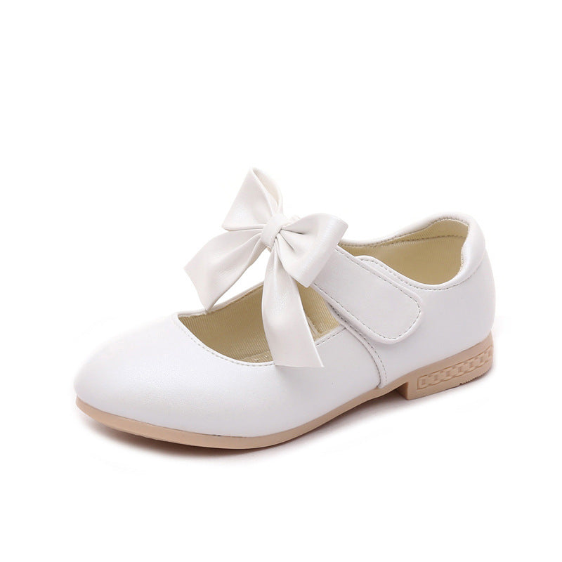 White Leather  Princess Shoes for girls