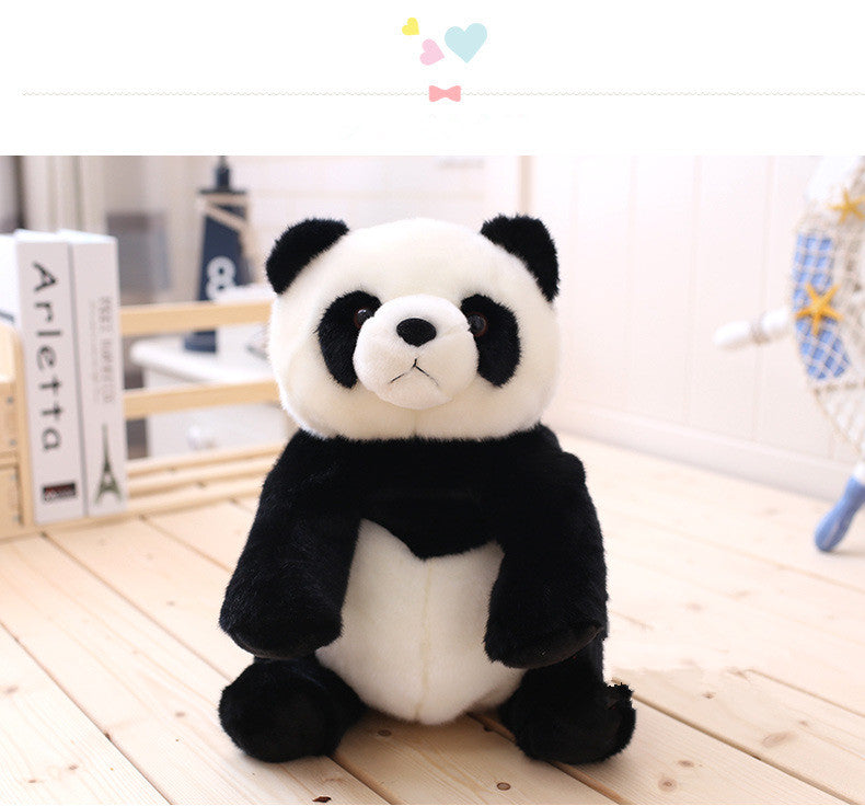 Simulation panda doll backpack for kids