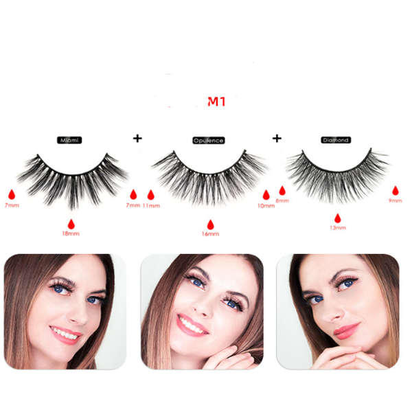 Magnetic Liquid Eyeliner & Magnetic False Eyelashes & Tweezer Set Waterproof Long Lasting Eyeliner False Eyelashes