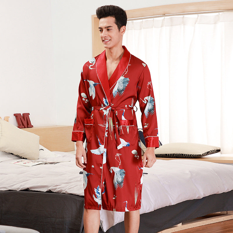 Long-Sleeved Nightgown For Men