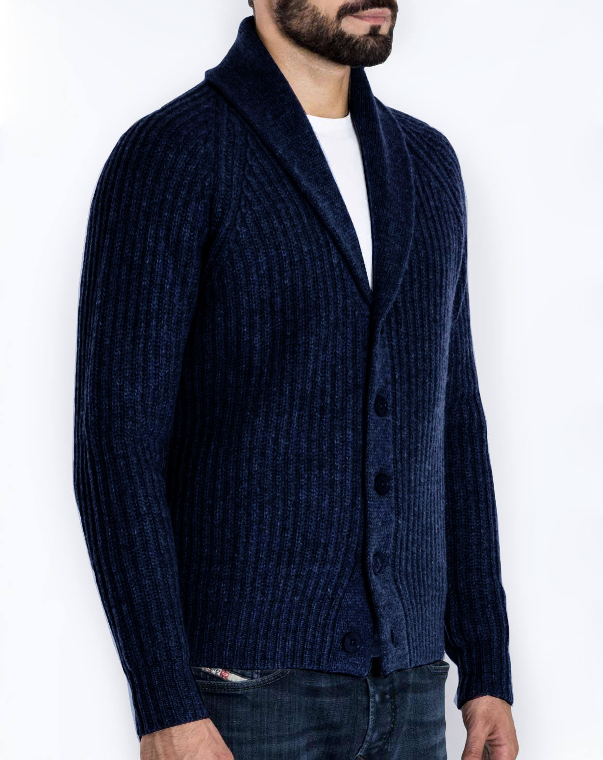 Long Sleeve Cardigan Sweater For Men