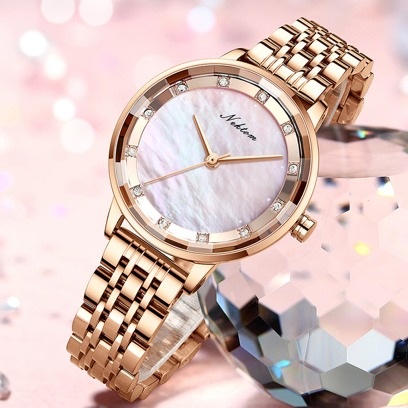 Women's Watch Simple Rhinestone Quartz Watch Trend