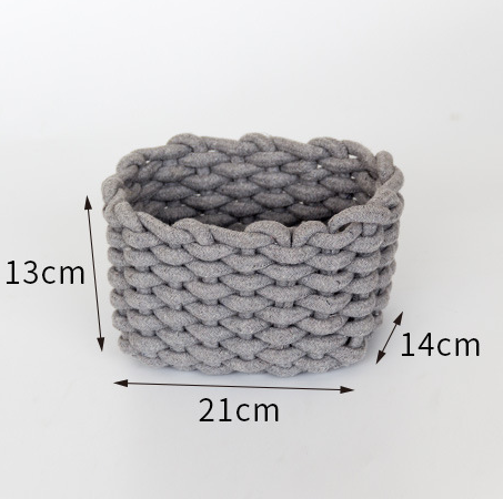 Nordic Wind Hand-woven Thick Cotton Rope Storage Box Simple Storage Basket