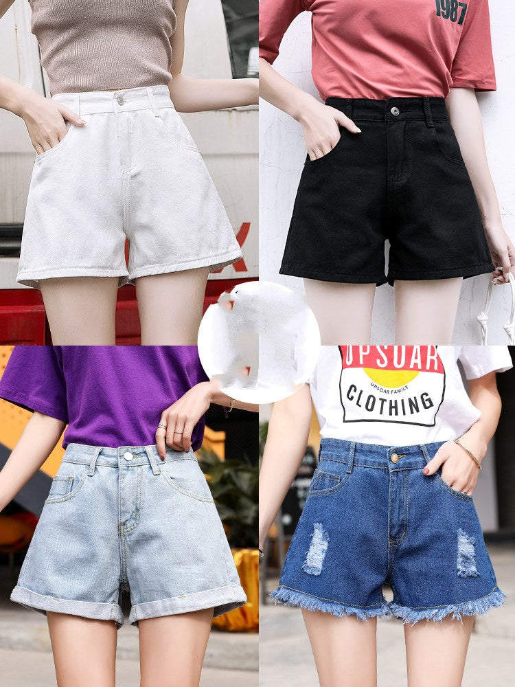 High Waist Denim Shorts For Women