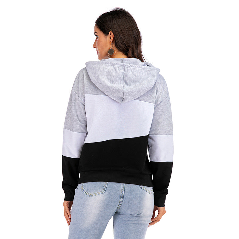 Contrasting Colors Matching Hoodies For Women