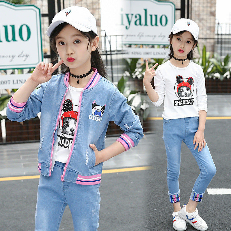 denim suit for girls