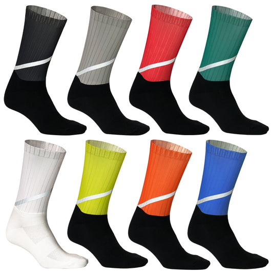 Sport profession Cycling Socks Men Anti Slip Seamless Aero Bike Wearproof Road Bicycle Socks  Reflective Safety Sock