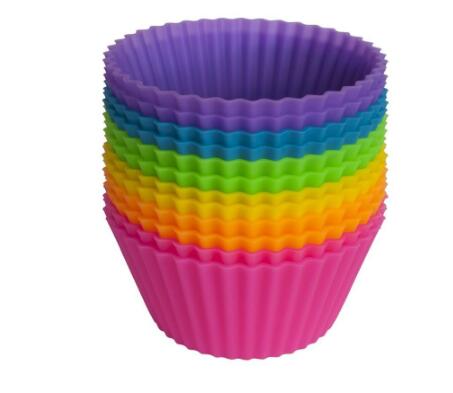 Nonstick Reusable Silicone Cupcake Liners Baking Cups 12 Pieces