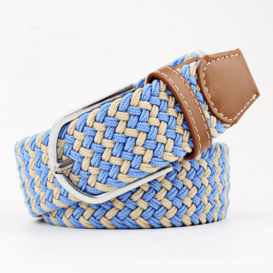 Elastic Woven Belt Corrugated All-match Casual belts for women