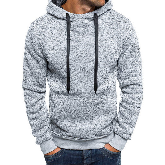 Two Tone Winter Solid Hoodies For Men