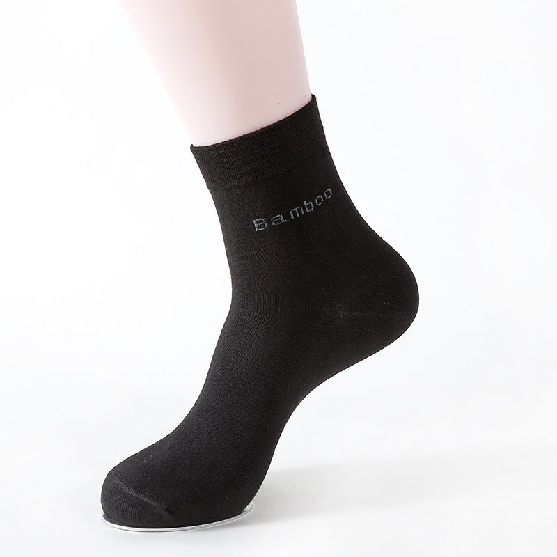 Solid Color Bamboo Fiber Socks For Men